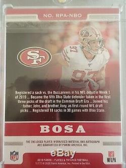 Plates & Patches Nick Bosa RPA Shield true one of one 1/1 Sick Patch Auto