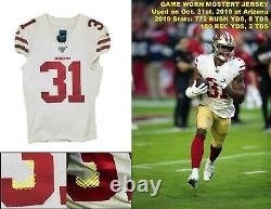 RAHEEM MOSTERT 2019 Game Worn Autographed Used PHOTO MATCHED 49ers NFL Jersey gu