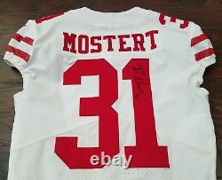 RAHEEM MOSTERT 2019 Game Worn Autographed Used PHOTO MATCHED 49ers NFL Jersey gu
