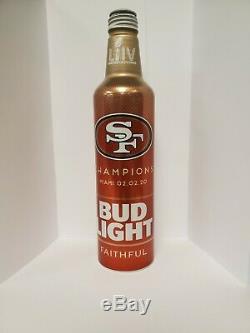 RARE ERROR LOSER San Francisco 49ers Super Bowl LIV Champions Bud Light Bottle