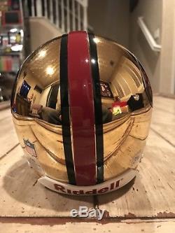 RARE Limited Edition San Francisco 49ers Chrome 24kt Riddell Mini Helmet