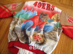 RARE San Francisco 49ers Goldminer Chalkline Jacket sz M starter giants satin