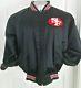 RARE Vintage NFL San Francisco Forty Niners 49ers embroidered Black satin jacket