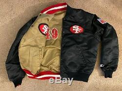 REVERSIBLE Gold/Black SF 49ers Starter Jacket LARGE Vintage NWOT