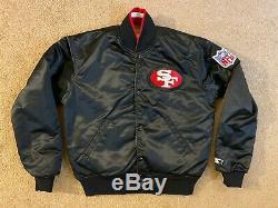 REVERSIBLE Gold/Black SF 49ers Starter Jacket MEDIUM Vintage NWOT