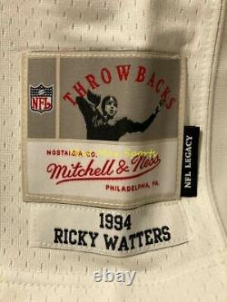 RICKY WATTERS San Francisco 49ERS White MITCHELL & NESS Throwback LEGACY Jersey