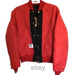 Rare 90's San Francisco 49ers Starter Jacket Mens Large Black Sewn New with Defect