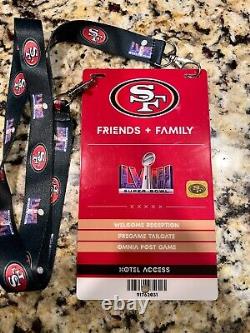 Rare Full Access Super Bowl 53 San Francisco 49ers Friends and Family Pass
