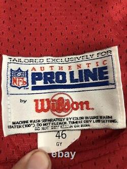 Rare Red Wilson Proline SF San Francisco 49ers Brent Jones Jersey Mens 46 Medium