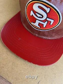 Rare San Francisco 49ers New Era Strapback All Leather Hat Vintage Collection