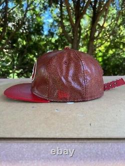 Rare San Francisco 49ers New Era Strapback All Leather Hat Vintage Collection