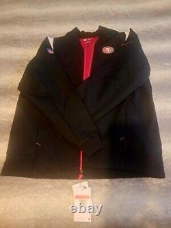 Rare San Francisco 49ers On Field black Nike Jacket size large