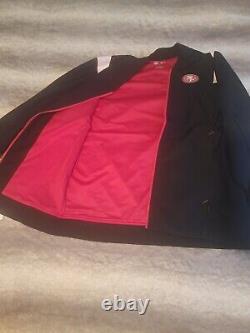 Rare San Francisco 49ers On Field black Nike Jacket size large