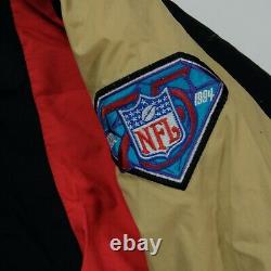 Rare Vintage PRO PLAYER San Francisco 49ers 75th Anniversary Puffer Jacket 90s M