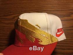Rare Vintage San Francisco 49ers Nike Splash Snapback Hat Cap Logo Athletic