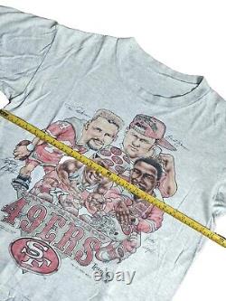 Rare Vintage San Francisco 49ers caricature 90's 2-sides T-shirt NFL Football XL