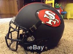 Rawlings 49ers Helmet Black Matte Full Size Edition