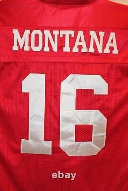 Red San Francisco 49ers Joe Montana (16) stitched Mitchell & Ness jersey (NWT)