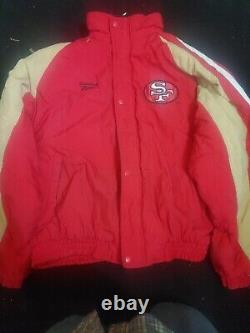 Reebok Pro Line NFL San Francisco 49ers Coat Jacket Size Large VTG 90s