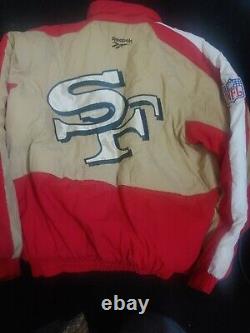 Reebok Pro Line NFL San Francisco 49ers Coat Jacket Size Large VTG 90s
