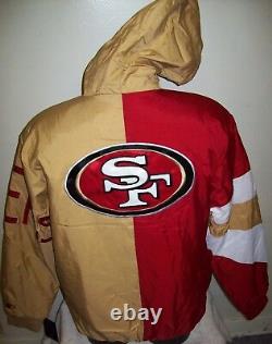 SAN FRANCISCO 49ERS 2017 Starter KNOCKOUT Hooded Winter Jacket S M L XL