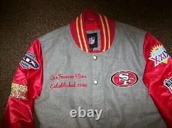 SAN FRANCISCO 49ERS 5 TIME SUPER BOWL CHAMPIONSHIP FALL 2021 Jacket GRAY/RED