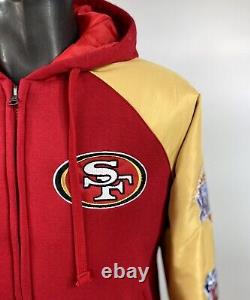 SAN FRANCISCO 49ERS 5 TIME SUPER BOWL CHAMPIONSHIP Hooded Jacket 3X 4X 5X