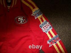 SAN FRANCISCO 49ERS 5 TME SUPER BOWL CHAMPIONS FALL 2021 Jacket S M L XL 2X