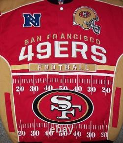 SAN FRANCISCO 49ERS BLITZ Cotton Twill Jacket MEDIUM RED TAN