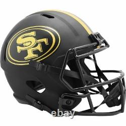 SAN FRANCISCO 49ERS Black Eclipse NFL Full Size Replica Football Helmet