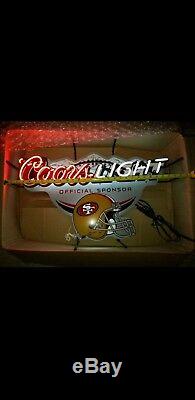 SAN FRANCISCO 49ERS. COORS LIGHT NEON SIGN. IBEW UNION Made In USA