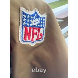 SAN FRANCISCO 49ERS NFL Vintage Chalk Line Gold Satin Jacket. XtraLarge XL 80s-9