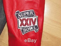 San Francisco 49ers Super Bowl Champions Wool Leather Varsity Jacket Mens XL