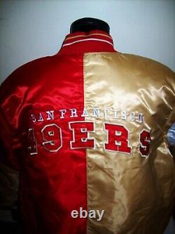 SAN FRANCISCO 49ERS Starter 50/50 RED/GOLD Snap Down Jacket S L XL 2X