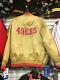 SAN FRANCISCO 49ERS Starter Throwback Snap Down Jacket GOLD ALL SIZES S-6XL