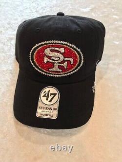 SAN FRANCISCO 49ers HAT WOMEN'S BLING HAND JEWELED USING 300+SWAROVSKI CRYSTALS