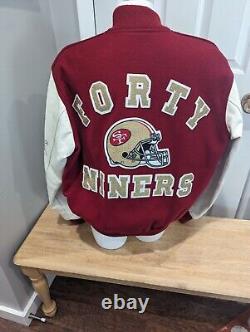 SAN FRANCISCO 49ers LETTERMAN STYLE JACKET With PLAYER SIGNATURES AUTHENTICATED