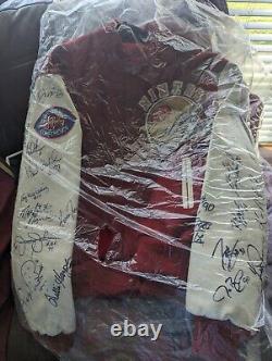 SAN FRANCISCO 49ers LETTERMAN STYLE JACKET With PLAYER SIGNATURES AUTHENTICATED