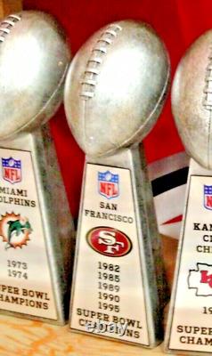 SAN FRANCISCO 49ers LOMBARDI STYLE SUPER BOWL CHAMPIONSHIP TROPHY RESIN 15