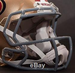 SAN FRANCISCO 49ers NFL Authentic GAMEDAY Football Helmet with CU-S2BD-SW Facemask