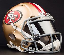 SAN FRANCISCO 49ers NFL Authentic GAMEDAY Football Helmet with MIRROR Eye Shield