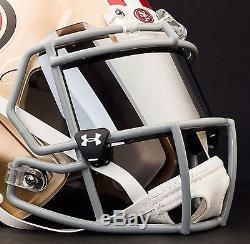 SAN FRANCISCO 49ers NFL Authentic GAMEDAY Football Helmet with MIRROR Eye Shield