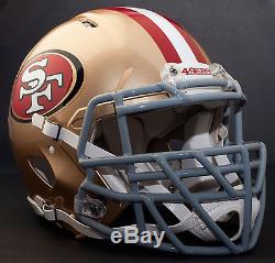 SAN FRANCISCO 49ers NFL Authentic GAMEDAY Football Helmet withS2BDC-TX-LW Facemask