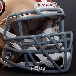 SAN FRANCISCO 49ers NFL Authentic GAMEDAY Football Helmet withS2BDC-TX-LW Facemask
