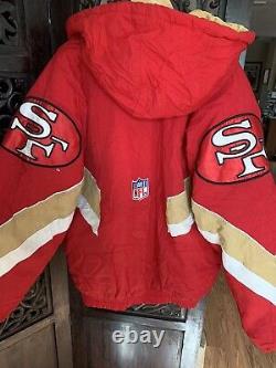 SAN FRANCISCO 49ers Vintage Starter Jacket Classic Team Collection Hooded Sz XL