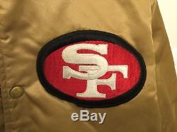 SF 49ers VTG REVERSIBLE Gold & Black Satin Starter Jacket EXTREMELY RARE S