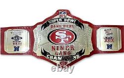 SF San Francisco 49ERS NFL Championship Belt Adult Size 2mm Brass