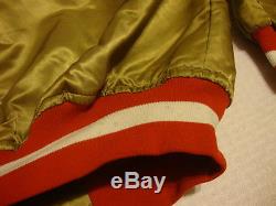 SF San Francisco 49ers GOLD Shiny Satin Jacket STARTER Brand Vintage 3XL XXXL