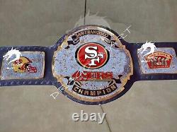 SF San Francisco 49ers NFL Championship Belt AFC Super Bowl Football 2mm Brass