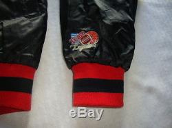 SF San Francisco 49ers Vintage TEAM LEGENDS Black Satin Jacket XL 1992 Nice
